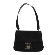 Pre-owned Suede shoulder-bags Salvatore Ferragamo Pre-owned , Black , ...