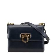 Pre-owned Leather shoulder-bags Salvatore Ferragamo Pre-owned , Blue ,...