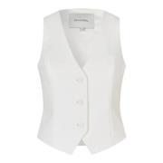 Getailleerde Blouse met Knoopdetails Dea Kudibal , White , Dames