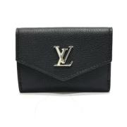 Pre-owned Leather wallets Louis Vuitton Vintage , Black , Dames