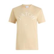 Natuurlijke T-shirt met Stijlvol Logo Patou , Beige , Dames