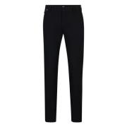 Slim Fit Katoen Stretch Broek Hugo Boss , Black , Heren