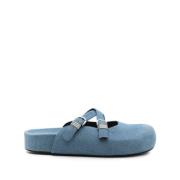 Blauwe Gesp Sandalen met Uitgesneden Details Vic Matié , Blue , Dames