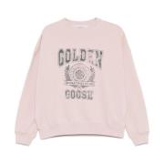 Grijze en Groene Sweater Golden Goose , Pink , Dames