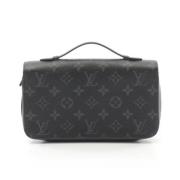 Pre-owned Leather wallets Louis Vuitton Vintage , Black , Dames