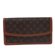 Pre-owned Canvas clutches Louis Vuitton Vintage , Brown , Dames