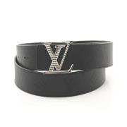 Pre-owned Leather belts Louis Vuitton Vintage , Black , Dames