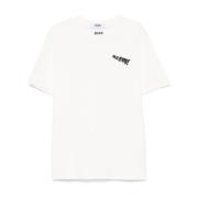 Wit T-shirt en Polo Msgm , White , Heren