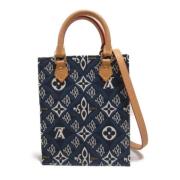 Pre-owned Canvas louis-vuitton-bags Louis Vuitton Vintage , Blue , Dam...