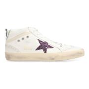 Glitter Star Mid-Top Sneakers Golden Goose , White , Dames