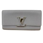 Pre-owned Leather wallets Louis Vuitton Vintage , Gray , Dames