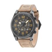 Bruin Leren Horloge Quartz Analoog Timberland , Brown , Heren