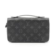 Pre-owned Leather wallets Louis Vuitton Vintage , Black , Dames