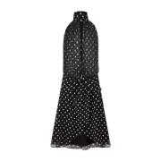 Polka Dot Halternek Mouwloze Jurk Nina Ricci , Black , Dames