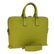 Pre-owned Leather handbags Louis Vuitton Vintage , Yellow , Dames