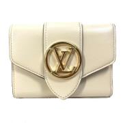 Pre-owned Leather wallets Louis Vuitton Vintage , Beige , Dames