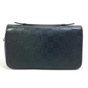 Pre-owned Leather wallets Louis Vuitton Vintage , Black , Dames