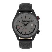 Luxe Leren Quartz Analoog Horloge Timberland , Black , Heren