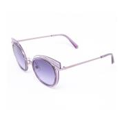 Stijlvolle metalen frame zonnebril met UV-bescherming Swarovski , Purp...