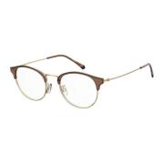 Bruine Metalen Montuur Bril Unisex Design Polaroid , Brown , Unisex