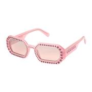 Burgundy Mirror Lens Plastic Zonnebril Swarovski , Pink , Dames