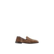 Leren Instaploafers met Gevlochten Design Brunello Cucinelli , Brown ,...