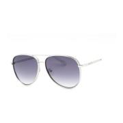 Stijlvolle Metalen Zonnebril met UV-bescherming Guess , Gray , Dames