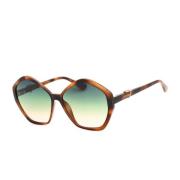 Groene Degraded Plastic Zonnebril Guess , Brown , Dames