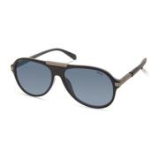 Metalen Zonnebril met Blauwe Lenzen Guess , Gray , Heren