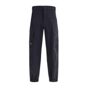 Sportieve Functionele Broek met Rits Moncler , Black , Heren