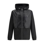 Leren Hoodie met Logo Plaque Philipp Plein , Black , Heren