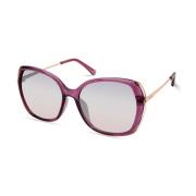 Paarse Spiegel Lens Metalen Zonnebril Guess , Purple , Dames