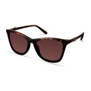 Bruine Resin Square Frame Zonnebril Guess , Brown , Dames