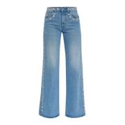 Studded Wide Leg Jeans Blauw Coperni , Blue , Heren