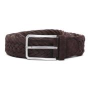 Italiaanse Suede Riem Canali , Brown , Heren