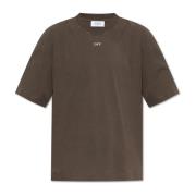 T-shirt met logo Off White , Brown , Heren