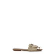 Beige Suède Sandalen met Franjes Hogan , Beige , Dames