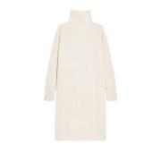 Luxe Gebreide Jurk Ebridi Max Mara Studio , White , Dames