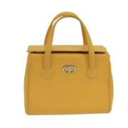 Pre-owned Leather dior-bags Dior Vintage , Yellow , Dames