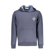 Blauwe Katoenen Hoodie voor Mannen Guess , Blue , Heren