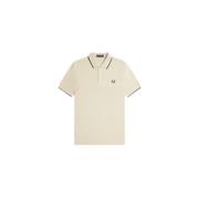 Polo Shirt met Contraststrepen Fred Perry , Beige , Heren