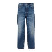 Mid Blue Cropped Jeans Haikure , Blue , Dames