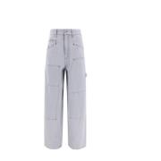 Wide-Leg Ophra Jeans met ritssluiting Isabel Marant Étoile , Blue , Da...