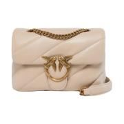 Love Puff Mini Clutch in Sheeo Nappa Pinko , Beige , Dames