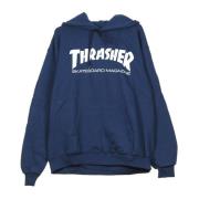 Navy/White Hoodie Thrasher , Blue , Heren