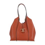 Rode leren schoudertas met Pochette Tod's , Red , Dames