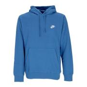 Blauwe Fleece Hoodie met Trekkoordcapuchon Nike , Blue , Heren