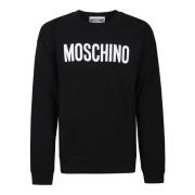 Gedrukte Sweatshirt voor Stijlvolle Look Moschino , Black , Heren