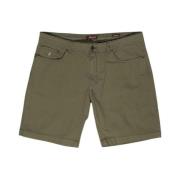 Katoenen Bermuda Shorts met Elastaan MCS , Green , Heren