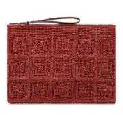 Tanala raffia clutch Ibeliv , Brown , Dames